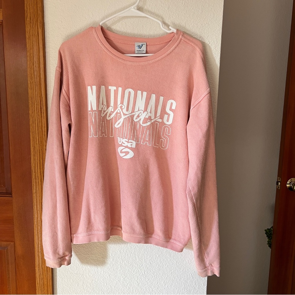 Pink USA Nationals Women's Sweatshirt Varsity Spirit